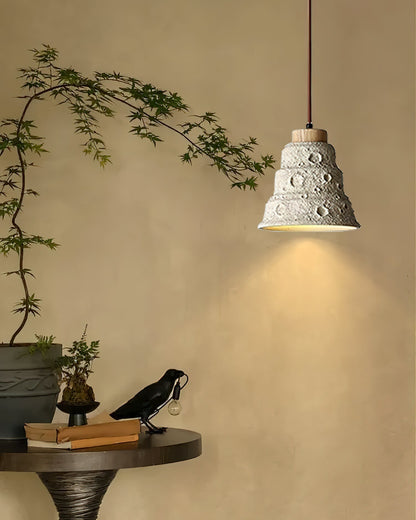 Stone Bell Pendant Light Dia 7.1″ x H 7.1″ / Cement Grey pendant Lamp