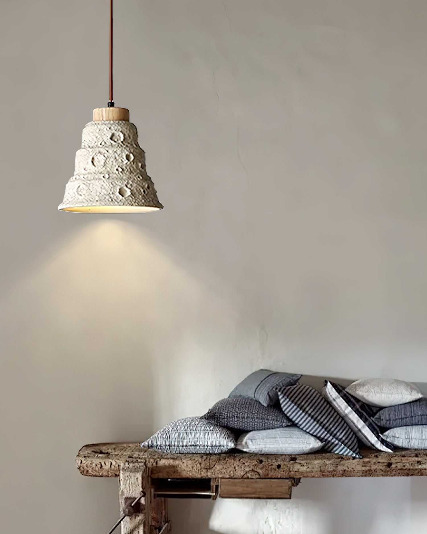 Stone Bell Pendant Light Dia 7.1″ x H 7.1″ / Cement Grey pendant Lamp
