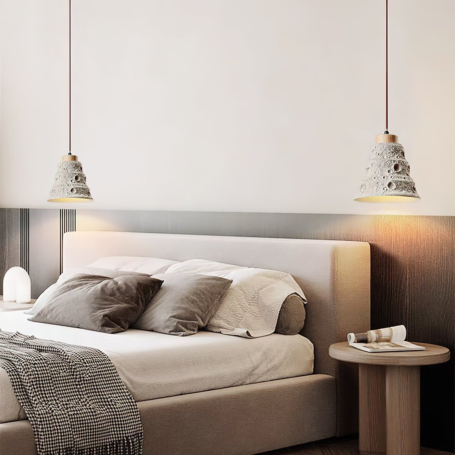 Stone Bell Pendant Light Dia 7.1″ x H 7.1″ / Cement Grey pendant Lamp