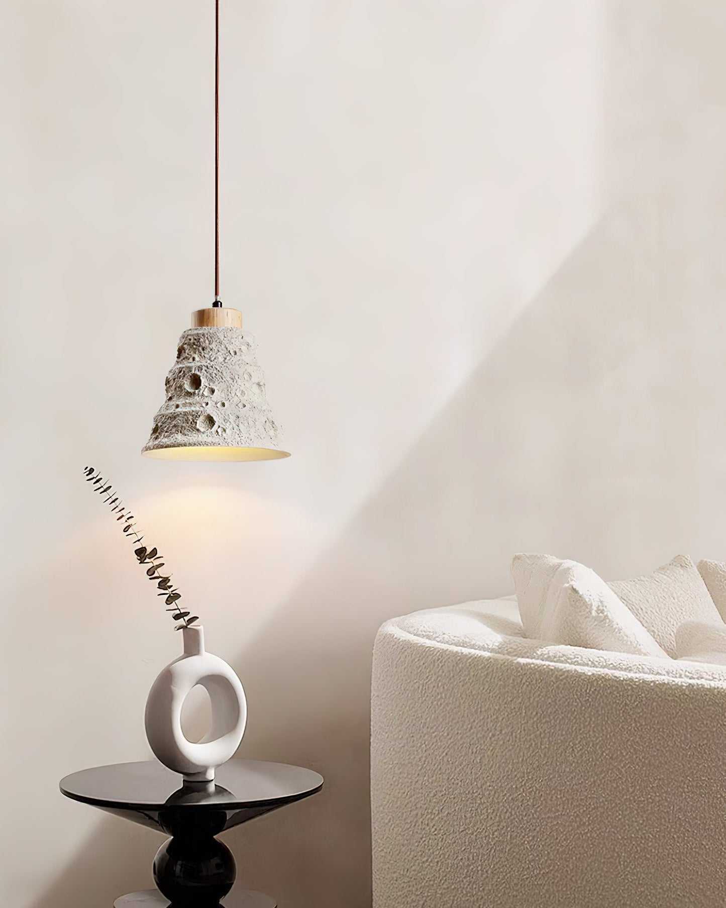 Stone Bell Pendant Light Dia 7.1″ x H 7.1″ / Cement Grey pendant Lamp