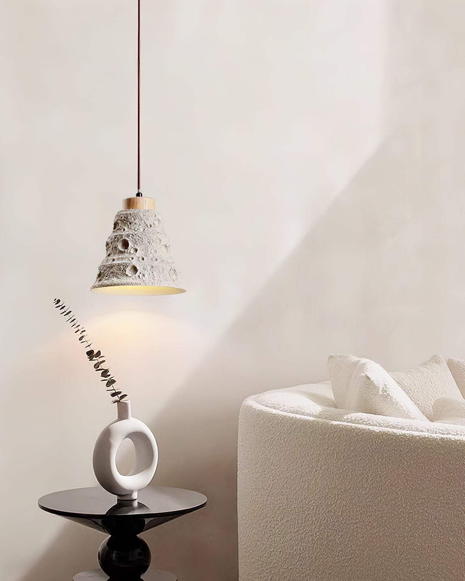 Stone Bell Pendant Light Dia 7.1″ x H 7.1″ / Cement Grey pendant Lamp