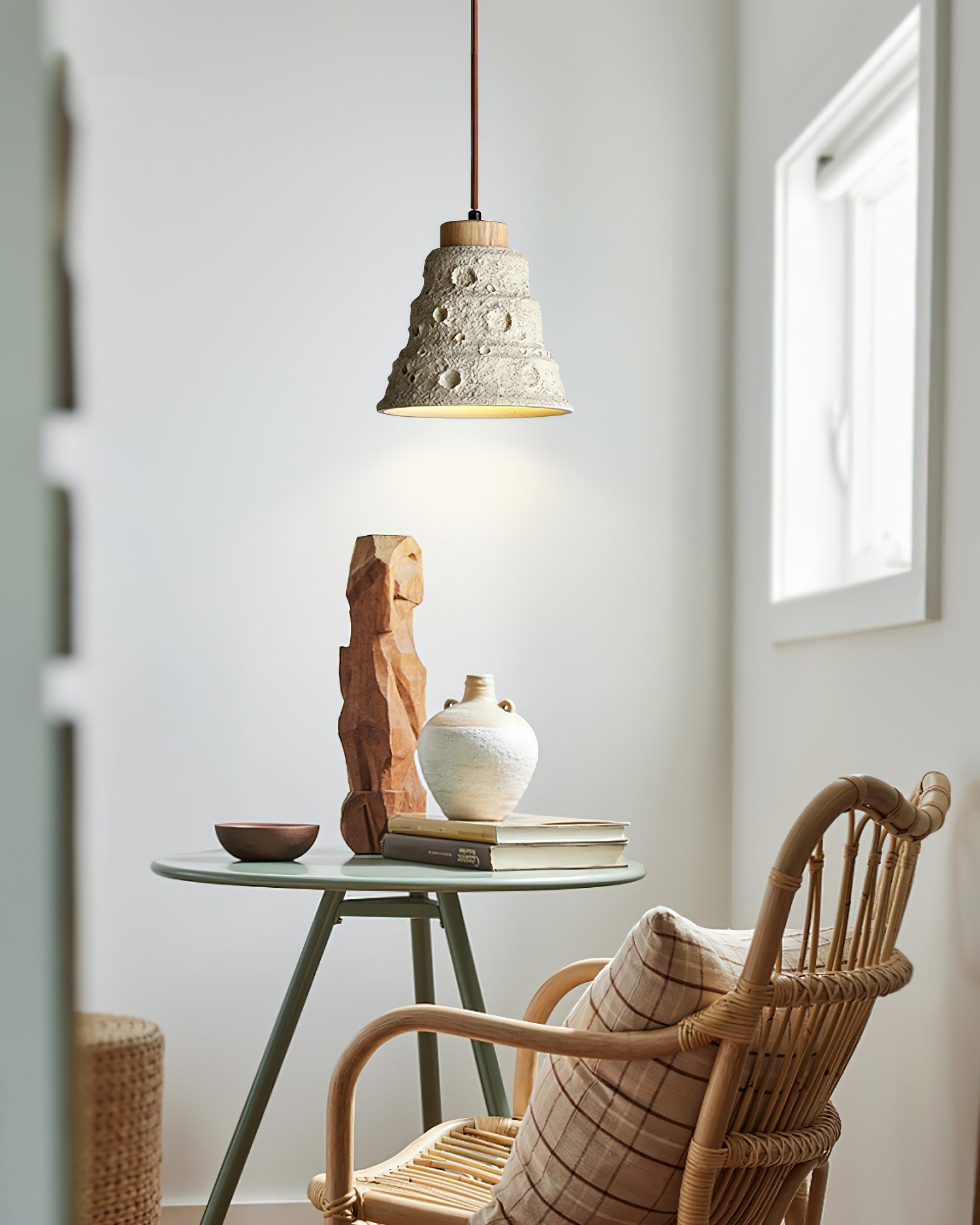 Stone Bell Pendant Light Dia 7.1″ x H 7.1″ / Cement Grey pendant Lamp