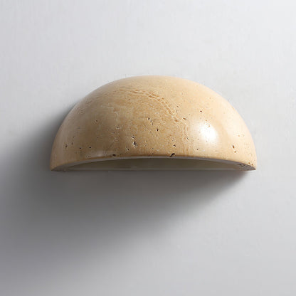 Stone Dusk Wall Light Dia 5.9’’ x H 2.8’’ / Yellow Travertine / Warm Light Wall lamp