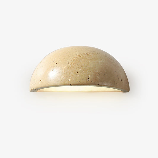 Stone Dusk Wall Light Dia 5.9’’ x H 2.8’’ / Yellow Travertine / Warm Light Wall lamp