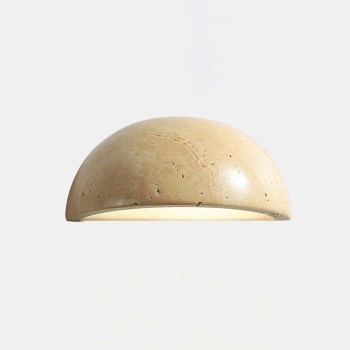 Stone Dusk Wall Light Dia 5.9’’ x H 2.8’’ / Yellow Travertine / Warm Light Wall lamp