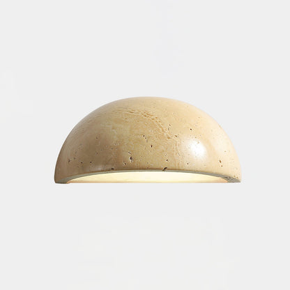 Stone Dusk Wall Light Dia 5.9’’ x H 2.8’’ / Yellow Travertine / Warm Light Wall lamp