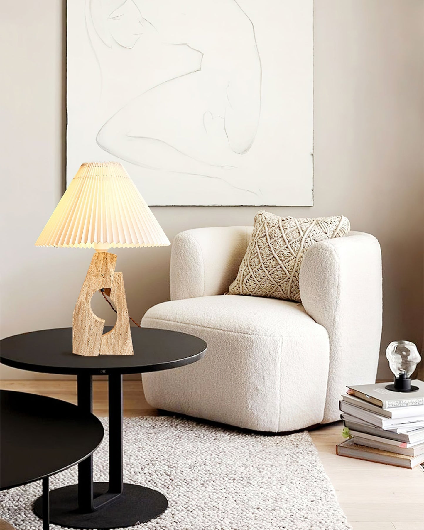Stone Pillar Table Lamp Table lamp