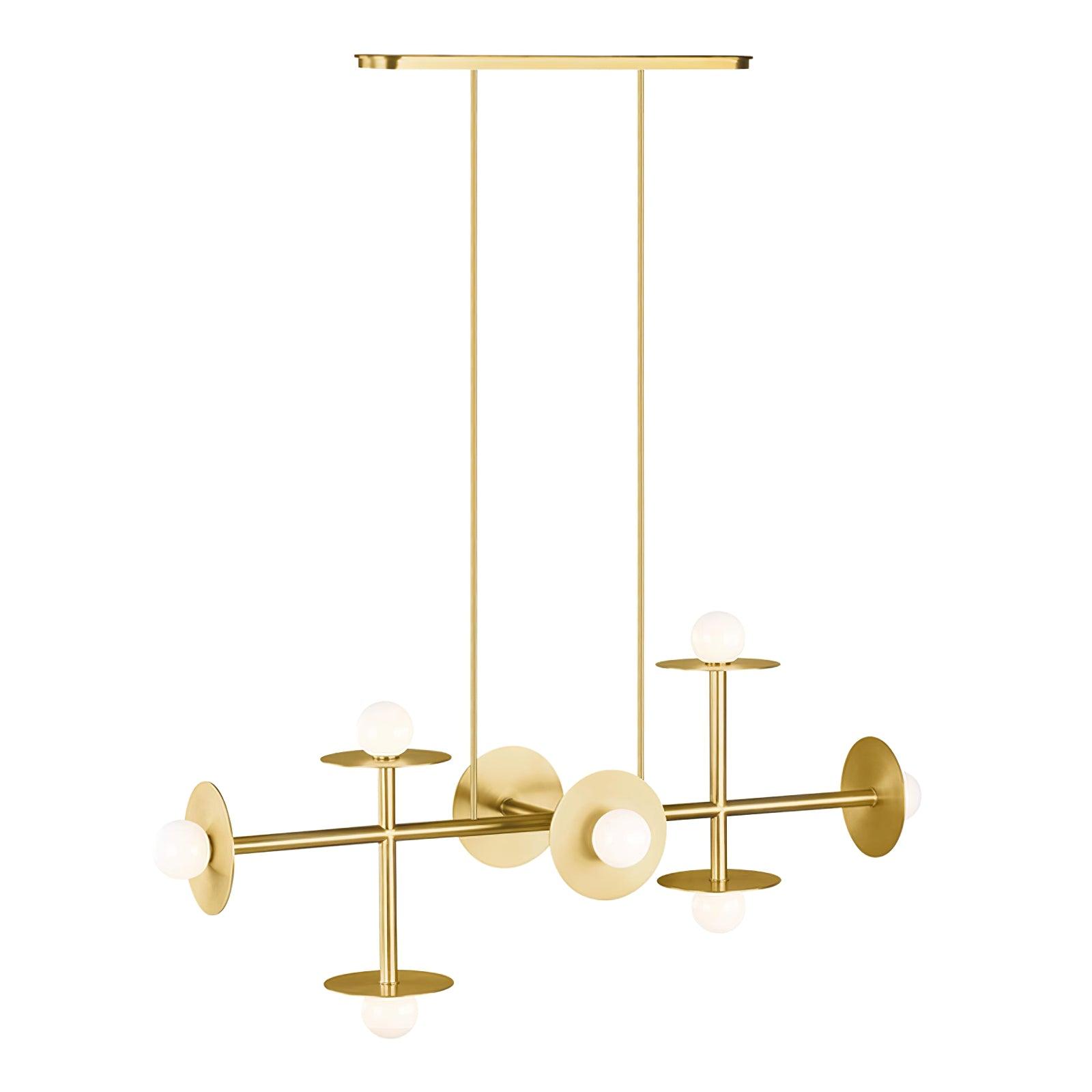 Strada Chandelier Dia 40.6″ x H 20.9″ / Dia 103cm x H 53cm / Gold Chandelier