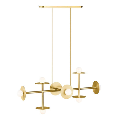 Strada Chandelier Dia 40.6″ x H 20.9″ / Dia 103cm x H 53cm / Gold Chandelier