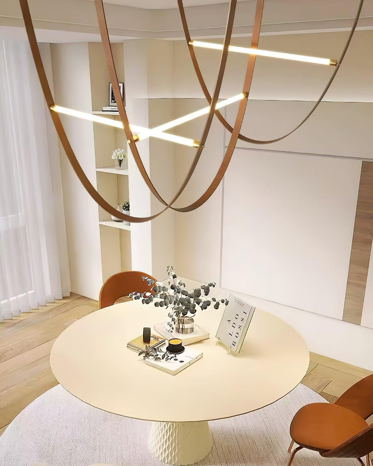 Straight Belt Pendant Lamp Chandelier