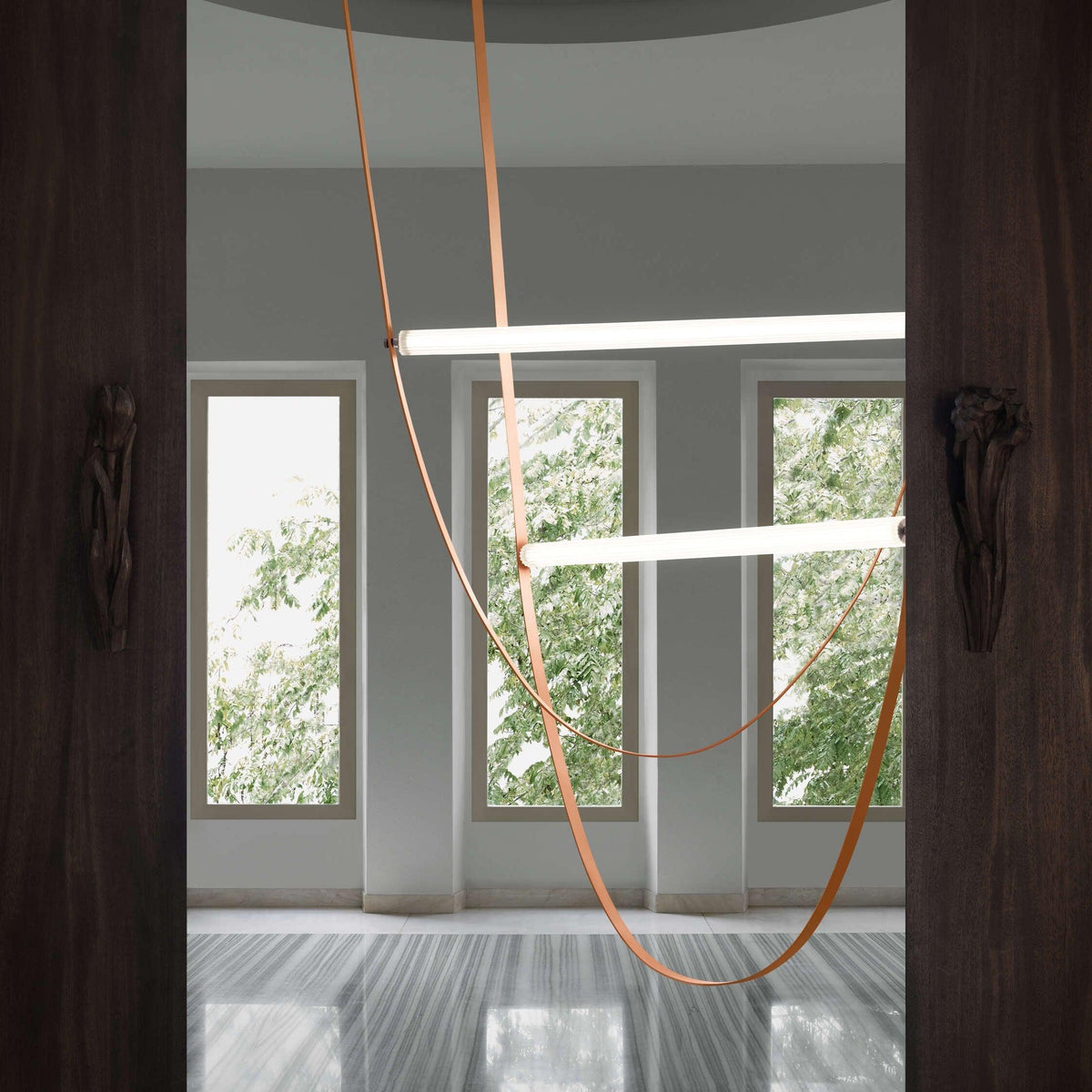 Straight Belt Pendant Lamp Chandelier