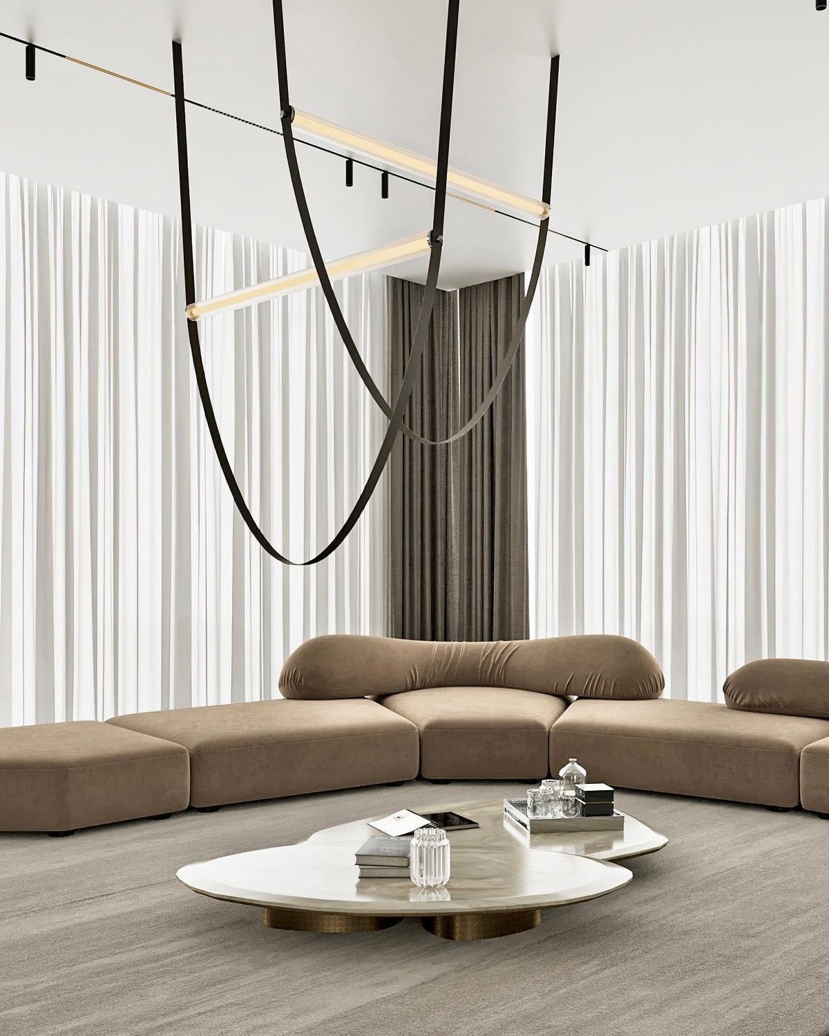 Straight Belt Pendant Lamp Chandelier