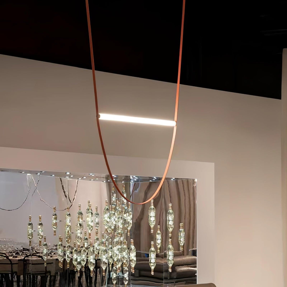 Straight Belt Pendant Lamp Chandelier