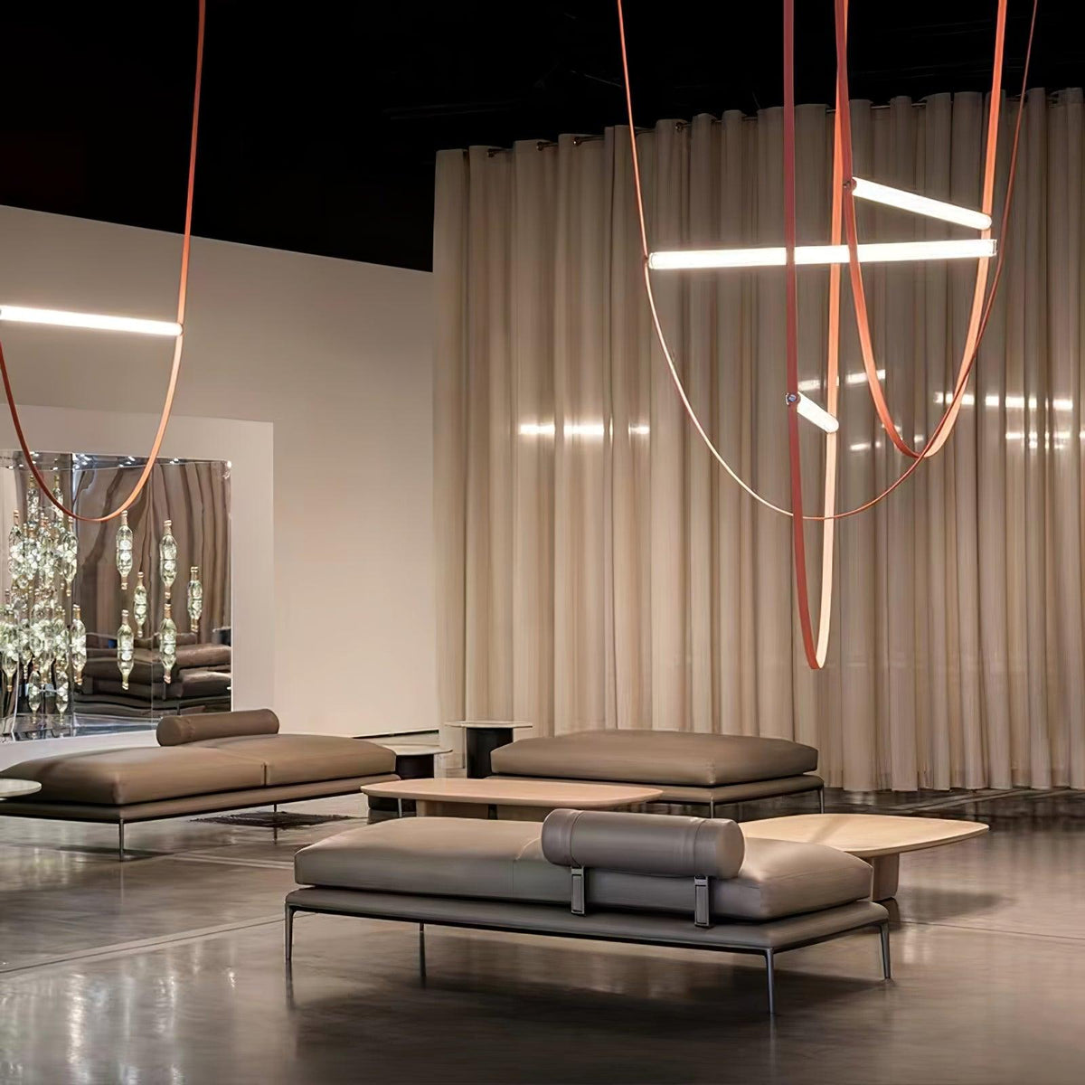 Straight Belt Pendant Lamp Chandelier