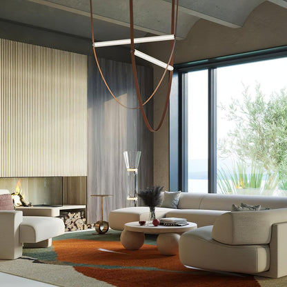 Straight Belt Pendant Lamp Chandelier