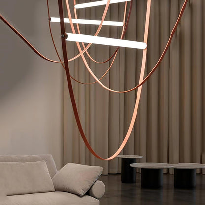 Straight Belt Pendant Lamp Chandelier