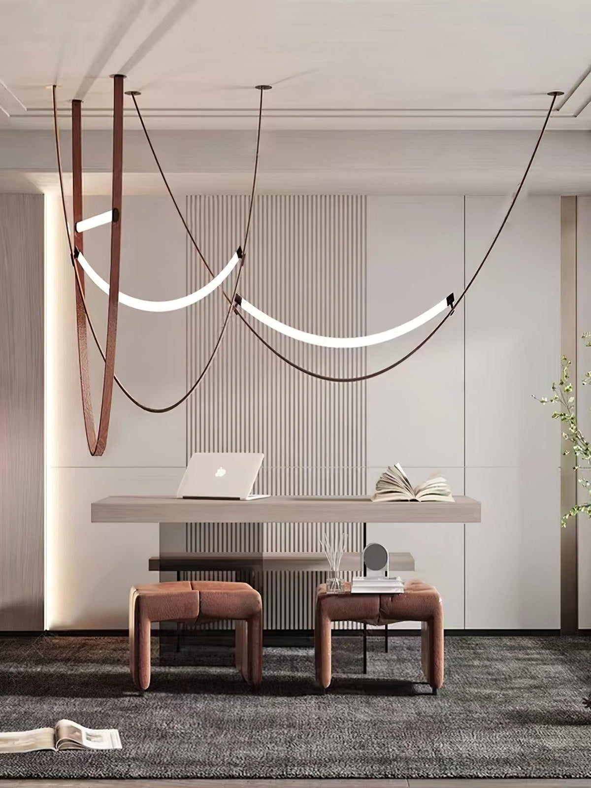 Straight Belt Pendant Lamp Chandelier