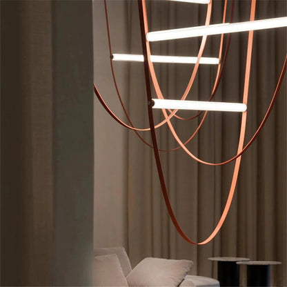 Straight Belt Pendant Lamp Chandelier