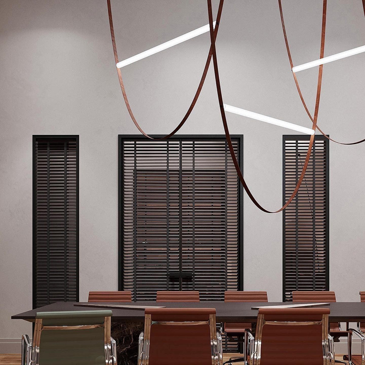 Straight Belt Pendant Lamp Chandelier