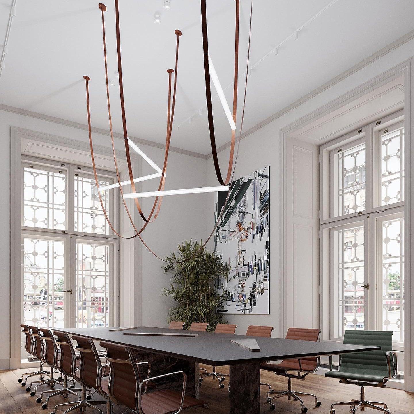 Straight Belt Pendant Lamp Chandelier