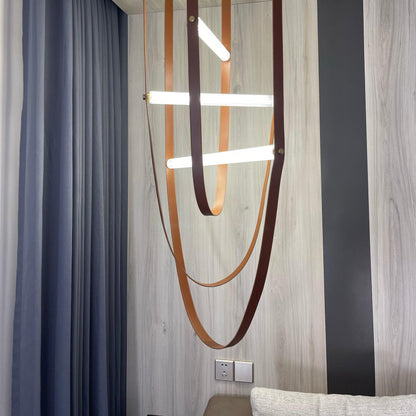 Straight Belt Pendant Lamp Chandelier