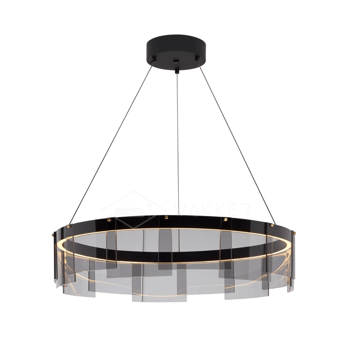 Stratos LED Chandelier Dia 31.5″ x H 7.9″ / Dia 80cm x H 20cm / Black / Warm Light Chandelier