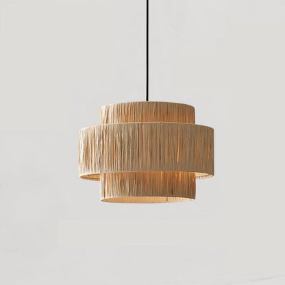 Straw Art Pendant Light Dia 19.7″ x H 13.8″ / Dia 50cm x H 35cm / Natural straw Pendant light