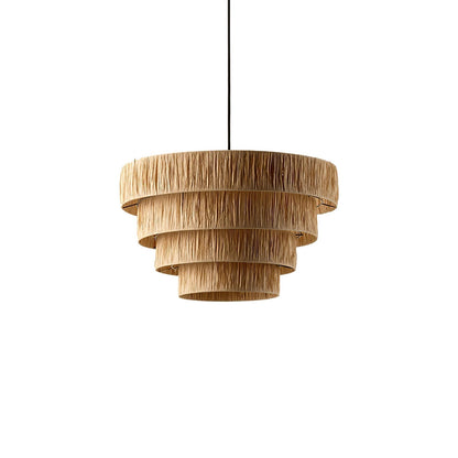 Straw Art Pendant Light Dia 21.7″ x H 13″ / Dia 55cm x H 33cm / Natural straw Pendant light