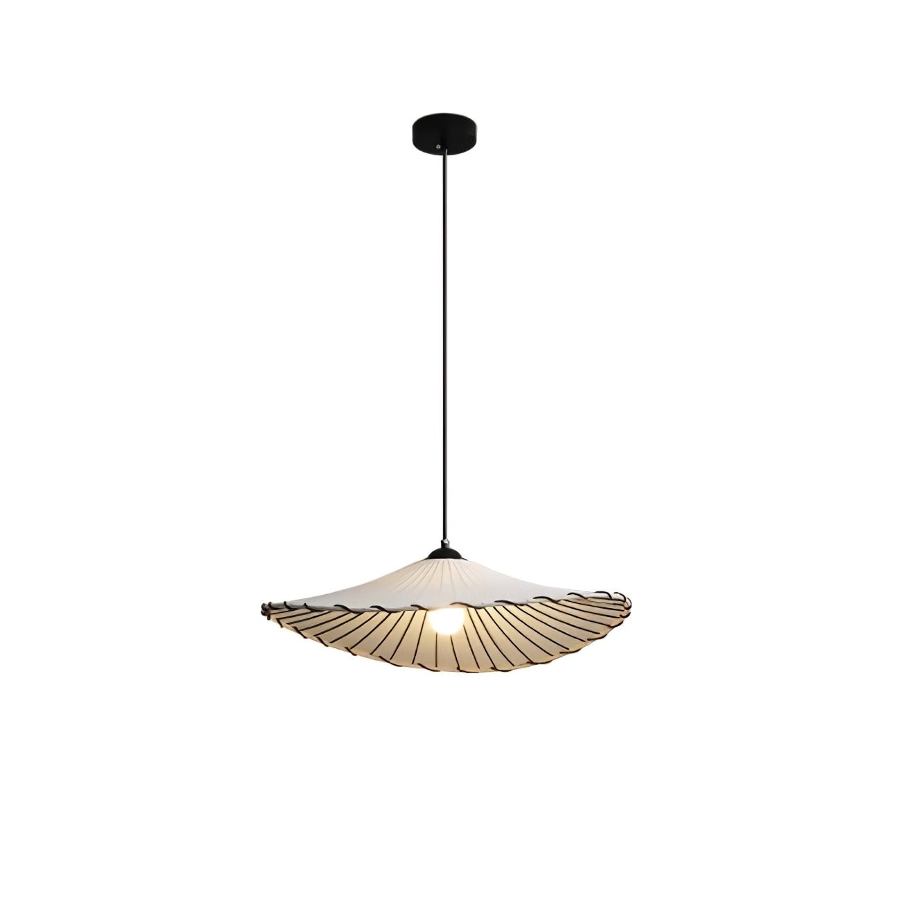 Lotus Leaf Fabric Pendant Light ? 19.7″ x H 4.7″ / Dia 50cm x H 12cm / Beige Pendant light