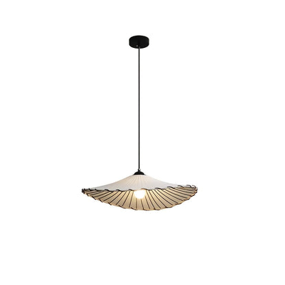 Lotus Leaf Fabric Pendant Light ? 19.7″ x H 4.7″ / Dia 50cm x H 12cm / Beige Pendant light