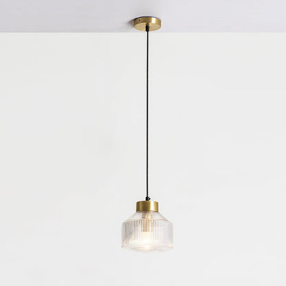 Striped Spinning Top Pendant Light Dia 9.8″ x H 11.8″ / Dia 25cm x H 30cm / Transparent Pendant light
