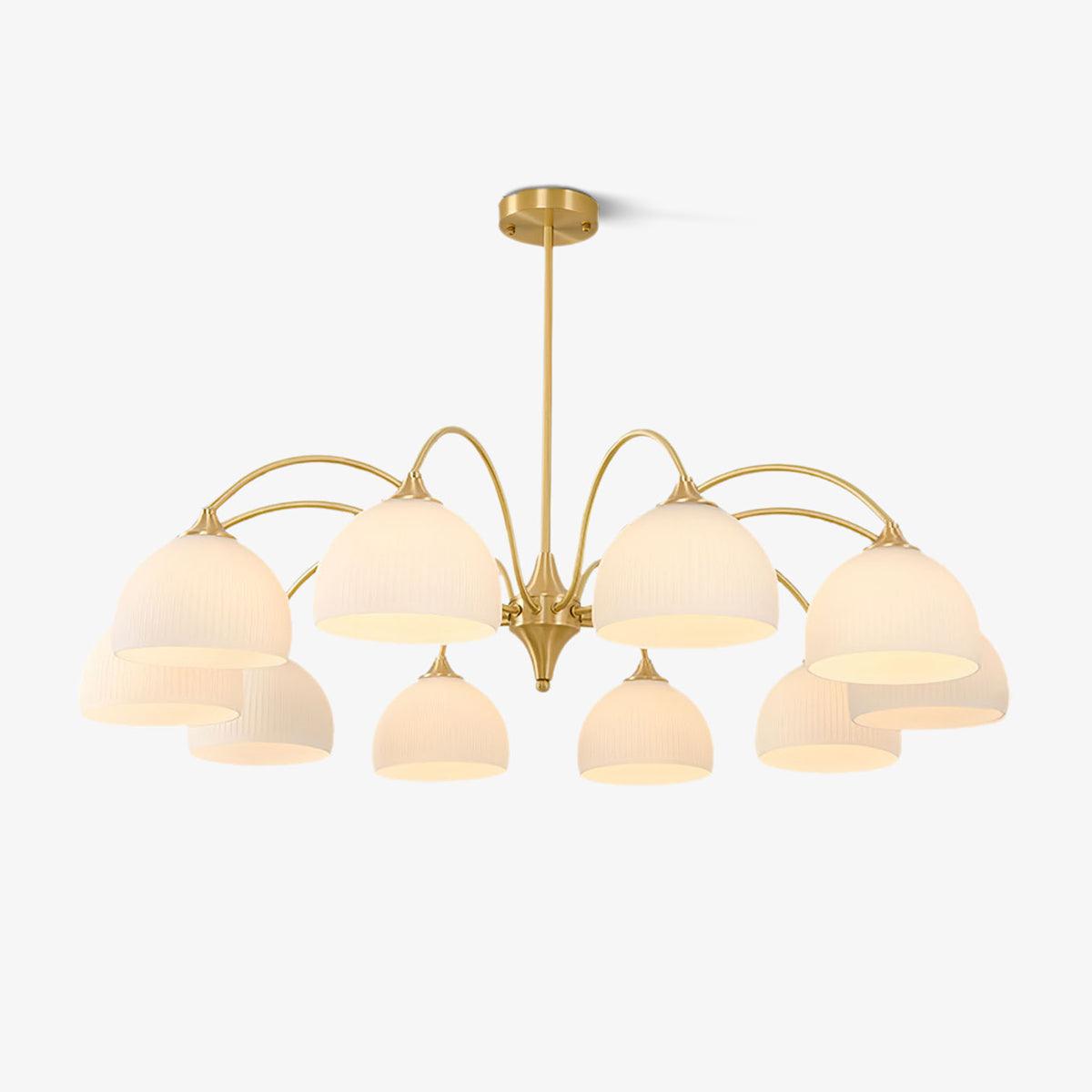 Striped Glass Bowl Chandelier Chandelier