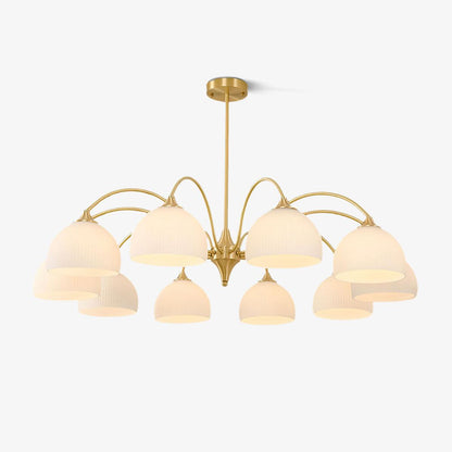 Striped Glass Bowl Chandelier Chandelier