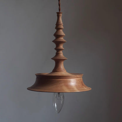 Sumally Pendant Lamp Model C Dia 7.4″ x H 9″ / Dia 19cm x H 23cm / Walnut wood color Pendant light