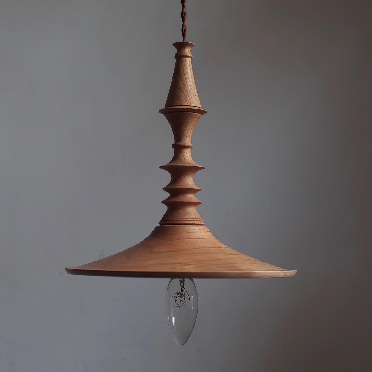 Sumally Pendant Lamp Model B Dia 9″ x H 9.4″ / Dia 23cm x H 24cm / Walnut wood color Pendant light