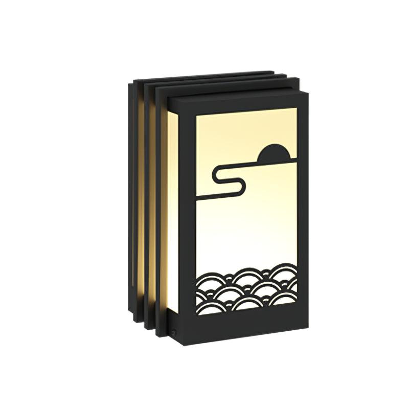 Sunrise Pattern Outdoor Light L 12.6″ x W 11.8″ x H 20.5″ / L 32cm x W 30cm x H 52cm / Model A: Wired Version / Warm