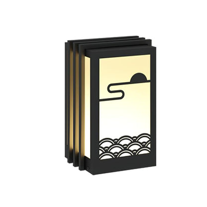 Sunrise Pattern Outdoor Light L 12.6″ x W 11.8″ x H 20.5″ / L 32cm x W 30cm x H 52cm / Model A: Wired Version / Warm