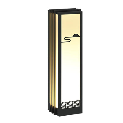 Sunrise Pattern Outdoor Light L 7.9″ x W 7.1″ x H 27.6″ / L 20cm x W 18cm x H 70cm / Model A: Wired Version / Warm