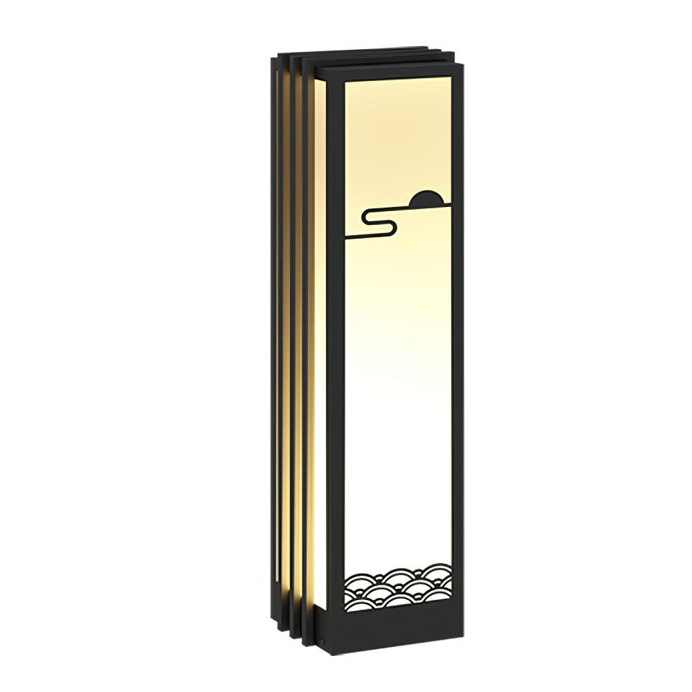 Sunrise Pattern Garden Light L 7.9″ x W 7.1″ x H 27.6″ / L 20cm x W 18cm x H 70cm / Model A: Wired Version / Warm Light