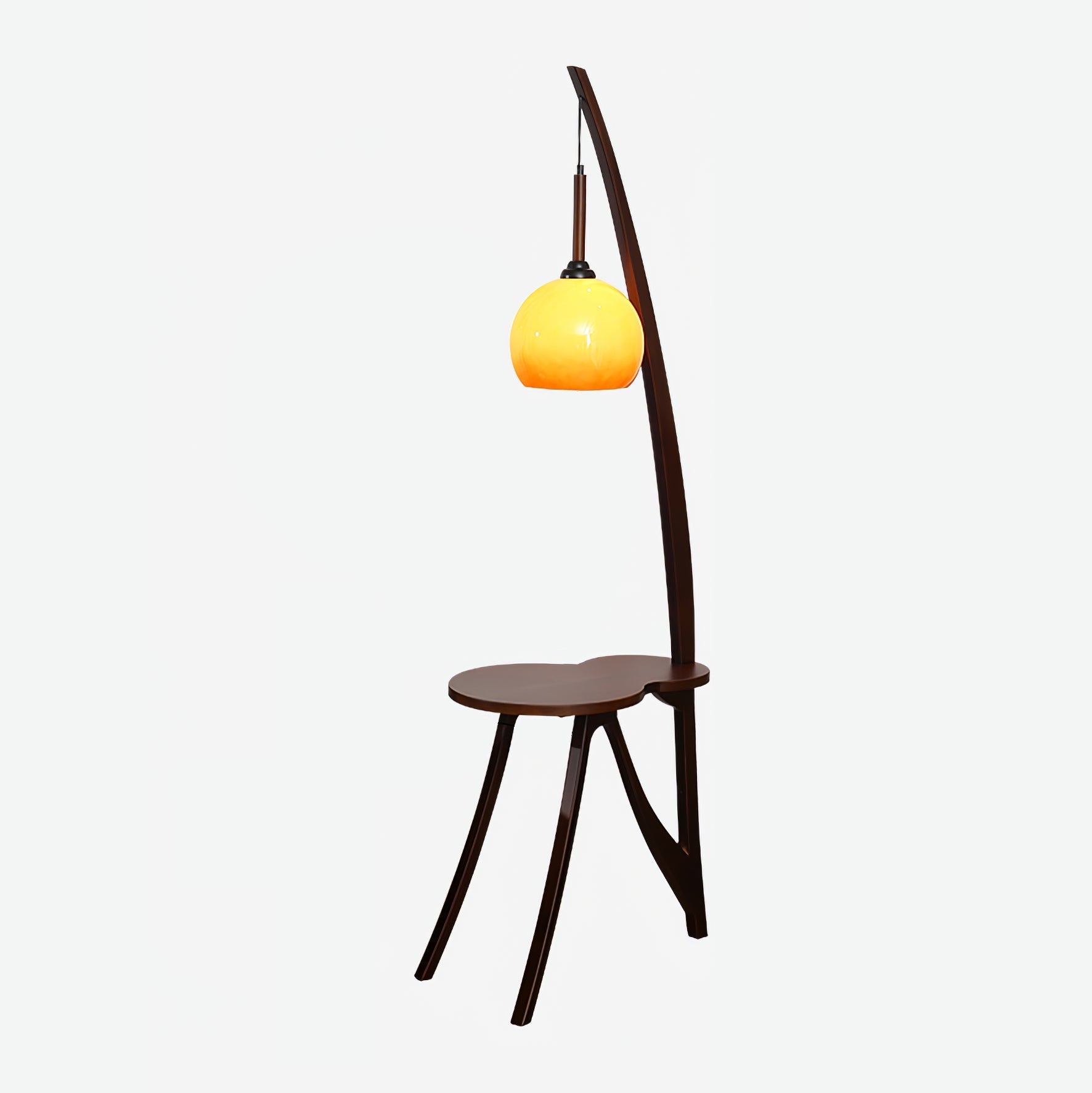 Arc Wood Hanging Floor Lamp Floor lamp