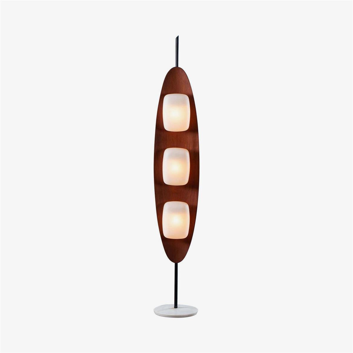 Surfboard Floor Lamp Dia 11.8″ x H 63″ / Dia 30cm x H 160cm / Teak color / US plug Floor lamp