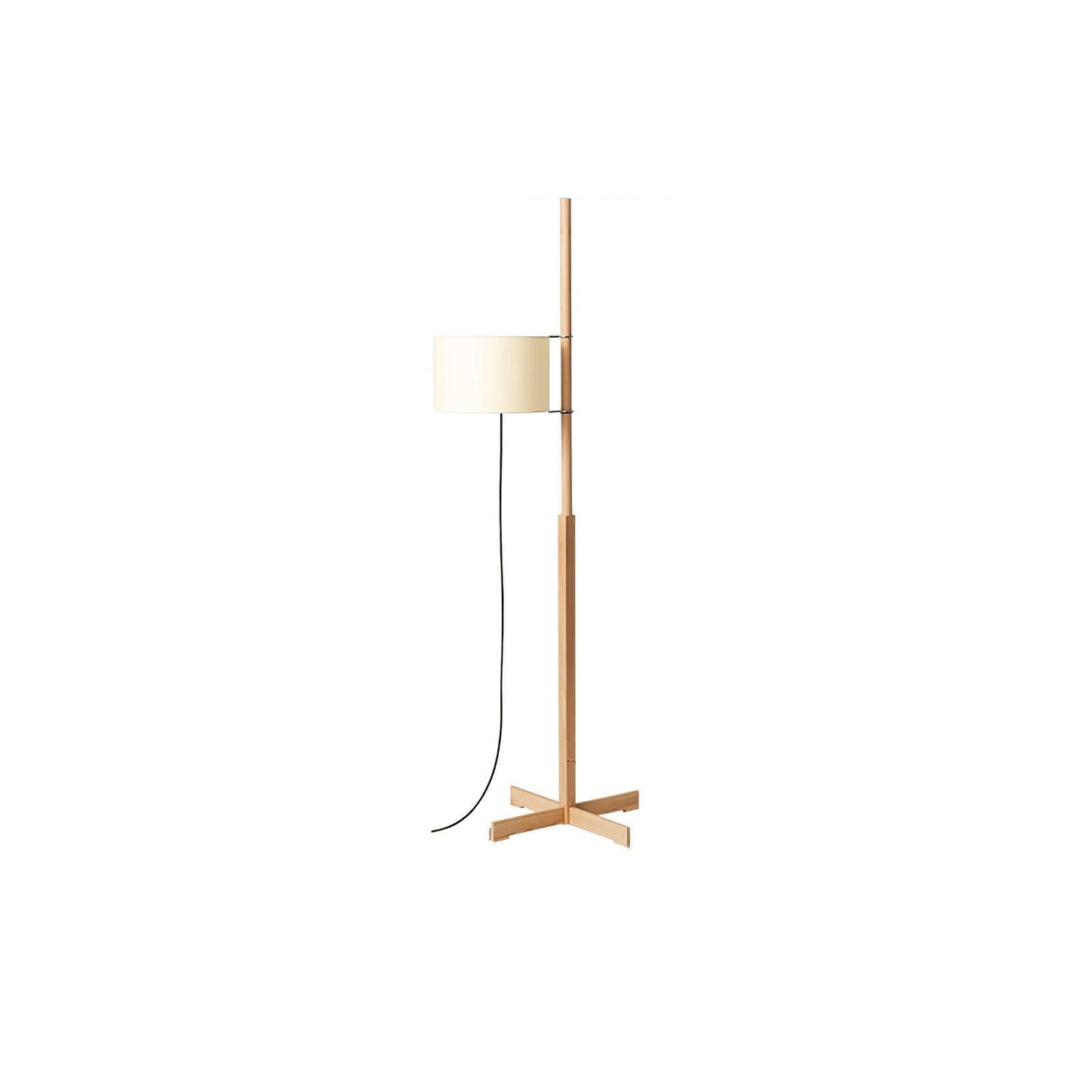 Svelte Silhouette Floor Lamp Ash wood & White Dia 13.8″ x H 65.4″ / Dia 35cm x H 166cm / US Plug Floor lamp