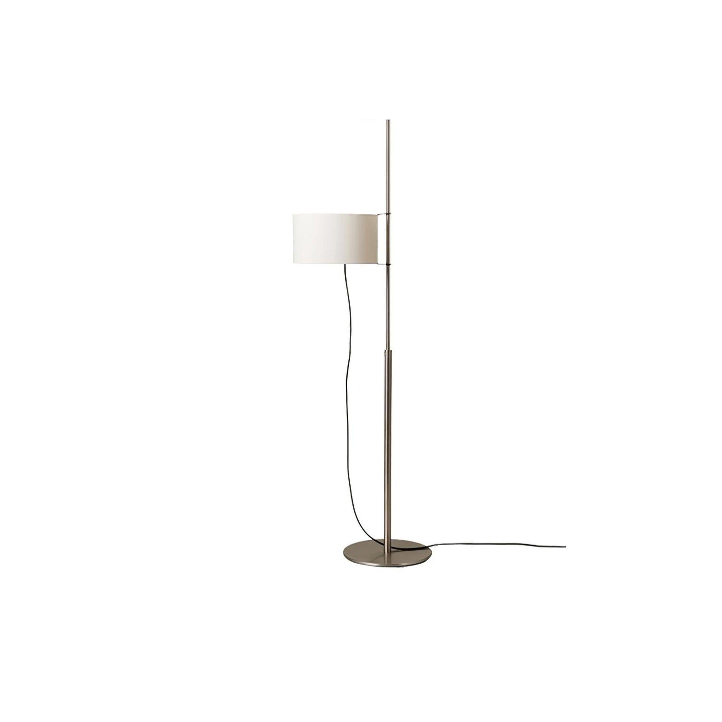 Svelte Silhouette Floor Lamp Nickel & White Dia 12.6″ x H 69.3″ / Dia 32cm x H 176cm / US Plug Floor lamp
