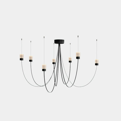 Swaying Chandelier 7 Heads Dia 50″ x H 35.4″ / Dia 127cm x H 90cm / Warm Light Chandelier