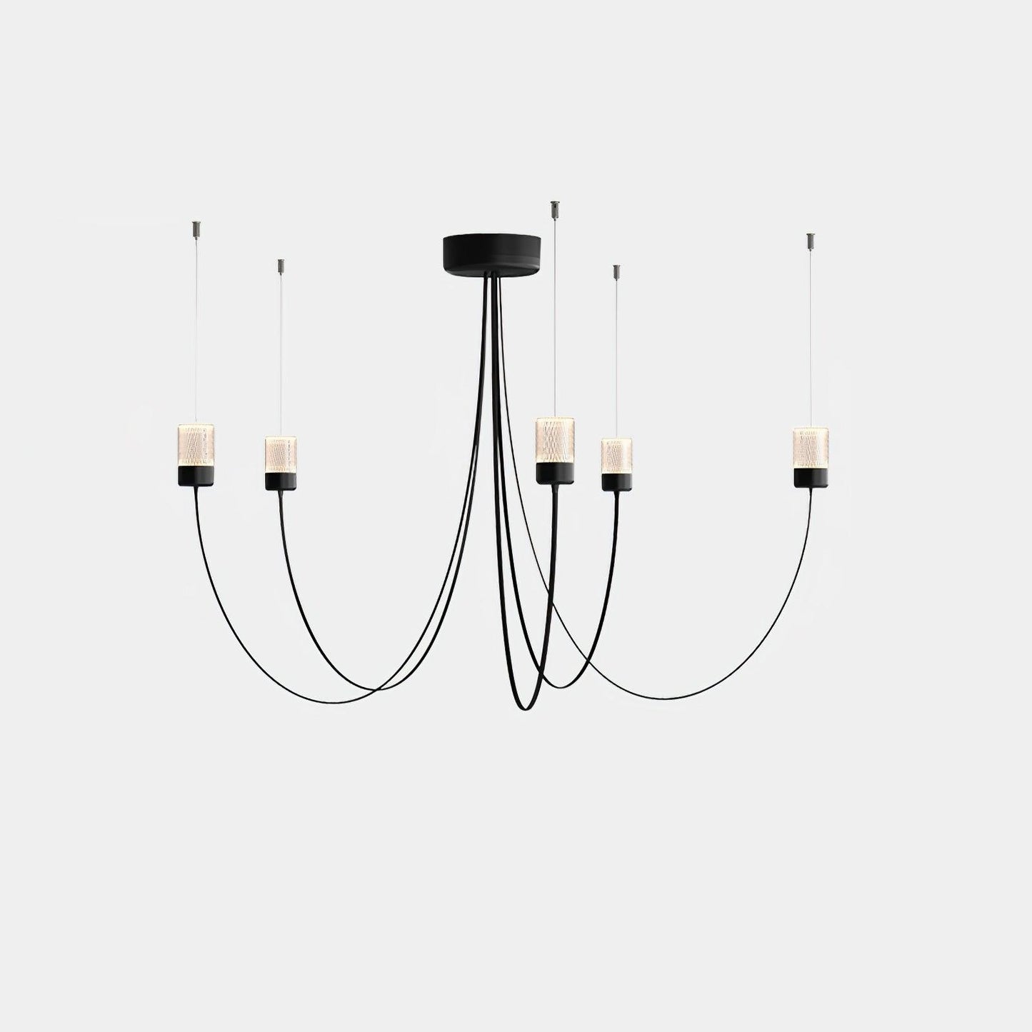 Swaying Chandelier 5 Heads Dia 50″ x H 35.4″ / Dia 127cm x H 90cm / Warm Light Chandelier
