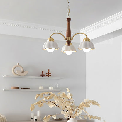Swedish Modern Brass Chandelier Chandelier
