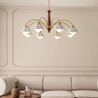Swedish Modern Brass Chandelier Chandelier