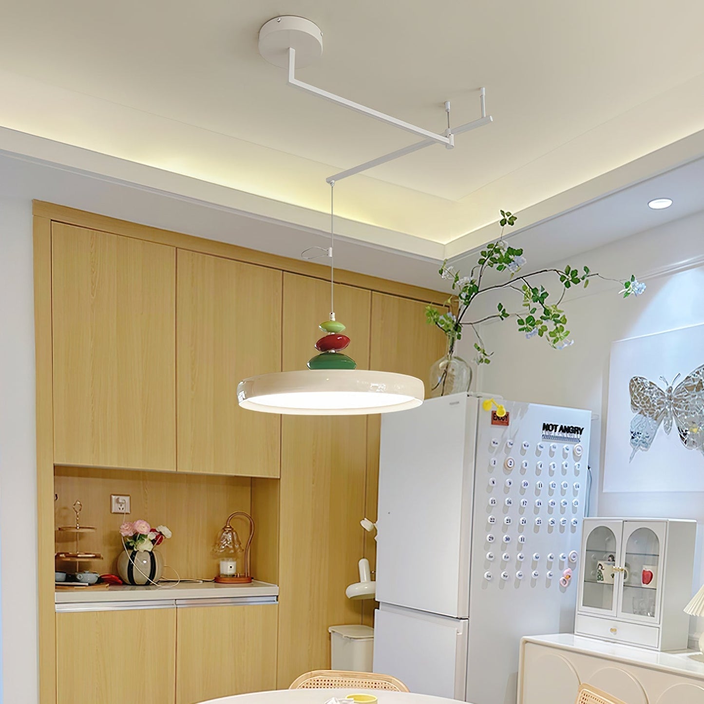 Swing Arm Stone Pendant Light Pendant light