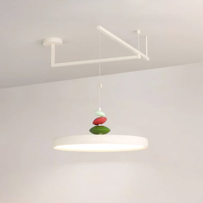 Swing Arm Stone Pendant Light ? 11.8″ x H 7.9″″ / Dia 30cm x H 20cm / White / Warm Light Pendant light
