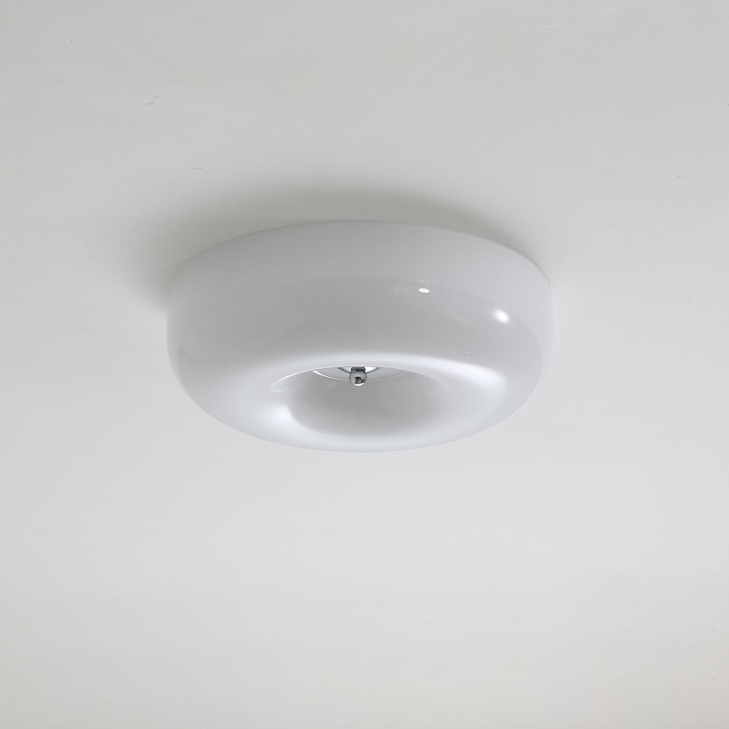 Swirl Glass Ceiling Lamp ? 12.6″ x H 3.9″ / White & Chrome / Warm Light 1001 Ceiling lamp